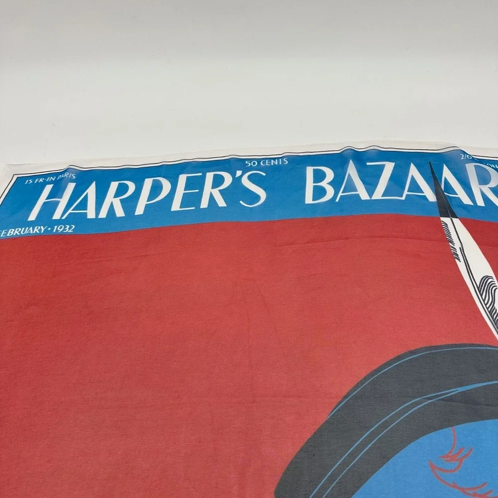 Vintage Harper's Bazaar February 1932 Paris Scarf Made in USA Art Deco